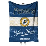 customized indiana pacers helmet fan blue white quilt blanket best selling