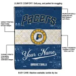 customized indiana pacers helmet fan blue white quilt blanket best selling