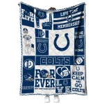 customized indianapolis colts helmet passion blue quilt blanket best selling
