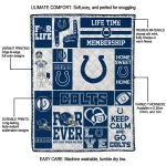 customized indianapolis colts helmet passion blue quilt blanket best selling