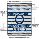 customized indianapolis colts layered florals blue white quilt blanket best selling