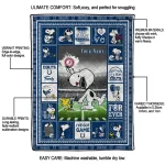 customized indianapolis colts snoopy coach blue quilt blanket best selling