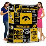 Customized Iowa Hawkeyes Helmet Passion Black Quilt Blanket 1 customized iowa hawkeyes helmet passion black quilt blanket best selling