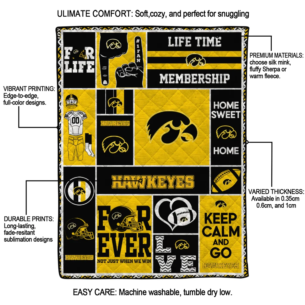 customized iowa hawkeyes helmet passion black quilt blanket latest model customized iowa hawkeyes helmet passion black quilt blanket latest model