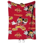 customized iowa state cyclones mickey football red quilt blanket best selling