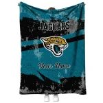 customized jacksonville jaguars brushstroke layers teal quilt blanket best selling