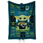 customized jacksonville jaguars yody baby pattern teal quilt blanket best selling