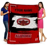 customized jacksonville state gamecocks grunge patch red white quilt blanket best selling