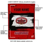 customized jacksonville state gamecocks grunge patch red white quilt blanket best selling