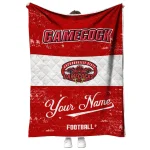 customized jacksonville state gamecocks hibiscus burst red white quilt blanket best selling