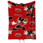 customized jacksonville state gamecocks mickey football red quilt blanket best selling