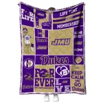 customized james madison dukes helmet passion purple quilt blanket best selling