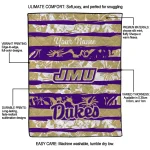customized james madison dukes layered florals purple white quilt blanket best selling