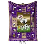 customized james madison dukes snoopy coach purple quilt blanket best selling