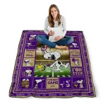 customized james madison dukes snoopy coach purple quilt blanket best selling