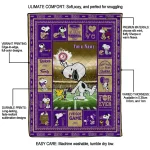 customized james madison dukes snoopy coach purple quilt blanket best selling