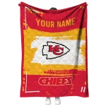 customized kansas city chiefs grunge patch red white quilt blanket best selling
