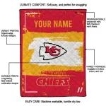 customized kansas city chiefs grunge patch red white quilt blanket best selling