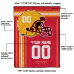 customized kansas city chiefs helmet theme red quilt blanket best selling