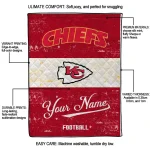 customized kansas city chiefs hibiscus burst red white quilt blanket best selling