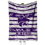 customized kansas state wildcats layered florals purple white quilt blanket best selling