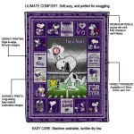 customized kansas state wildcats snoopy coach purple quilt blanket best selling