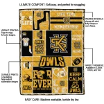 customized kennesaw state owls helmet passion gold quilt blanket best selling