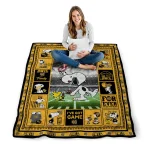 customized kennesaw state owls snoopy coach gold quilt blanket best selling