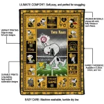 customized kennesaw state owls snoopy coach gold quilt blanket best selling