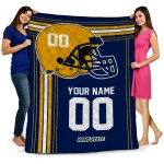 customized kent state golden flashes helmet theme navy blue quilt blanket best selling
