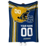 customized kent state golden flashes helmet theme navy blue quilt blanket best selling