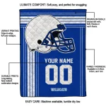 customized kentucky wildcats helmet theme blue quilt blanket best selling