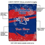 customized la tech brushstroke layers blue quilt blanket best selling