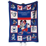 customized la tech mickey crimson blue white quilt blanket best selling