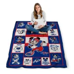 customized la tech mickey crimson blue white quilt blanket best selling