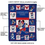 customized la tech mickey crimson blue white quilt blanket best selling