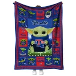 customized la tech yody baby pattern blue quilt blanket best selling