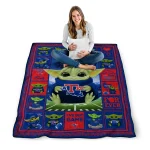 customized la tech yody baby pattern blue quilt blanket best selling
