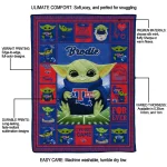 customized la tech yody baby pattern blue quilt blanket best selling