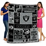 customized las vegas raiders helmet passion black quilt blanket best selling