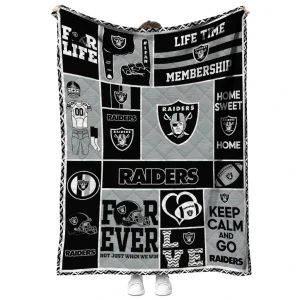 customized las vegas raiders helmet passion black quilt blanket fashion forward