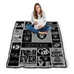 customized las vegas raiders helmet passion black quilt blanket best selling