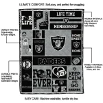 customized las vegas raiders helmet passion black quilt blanket best selling