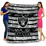customized las vegas raiders layered florals black white quilt blanket best selling