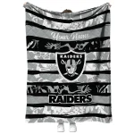 customized las vegas raiders layered florals black white quilt blanket best selling