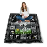 customized las vegas raiders snoopy coach black quilt blanket best selling