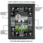 customized las vegas raiders snoopy coach black quilt blanket best selling