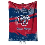 customized liberty flames brushstroke layers red quilt blanket best selling