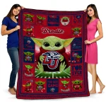 customized liberty flames yody baby pattern red quilt blanket best selling