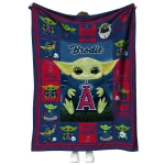 customized los angeles angels yody baby motif blue quilt blanket best selling